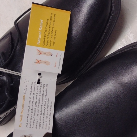 Vionic shoes men formal style  size 7 black color - Picture 15 of 16